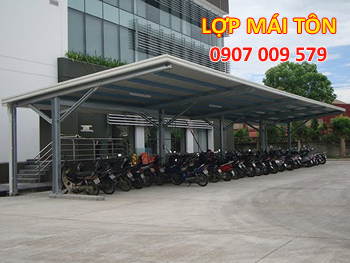 Mái tôn khung thép đẹp tại quận 2