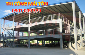 Mái che tôn đẹp kết cấu bằng khung thép